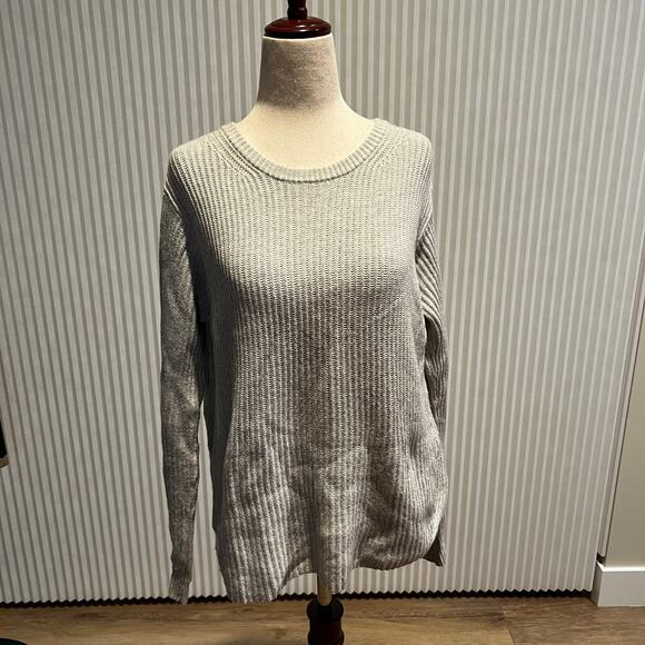 THEORY Women's Cable Knit Sweater Size S In Gray - Picture 1 of 6